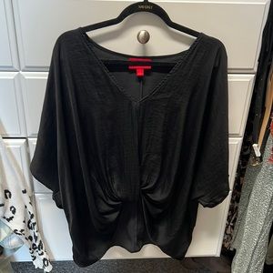 Jennifer Lopez knot tie front blouse